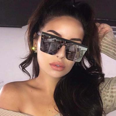 China Fashion sunglasses 2021 sunglasses shape to meter nail sunglasses Large-frame oversized lenses two color sunglasses for sale