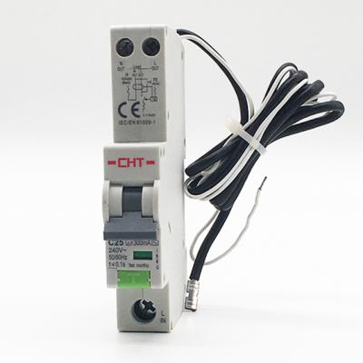 China PA66 1P RCBO Adjustable Residual Current Circuit Breaker With Overcurrent Protection for sale