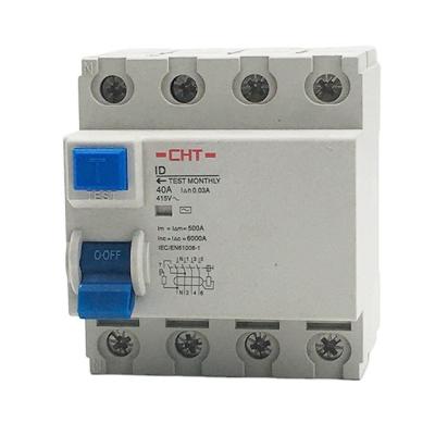 China Shockproof PA66 2pole 4 Pole Rccb Electric Residual Current Circuit Breaker for sale