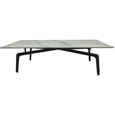 China T014-L Different Shape Modern Agglomerated Stone Coffee Table Long for sale