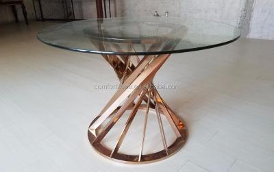 China 2017 Modern Round Dining Table Italian Gold Round Dining Table for sale