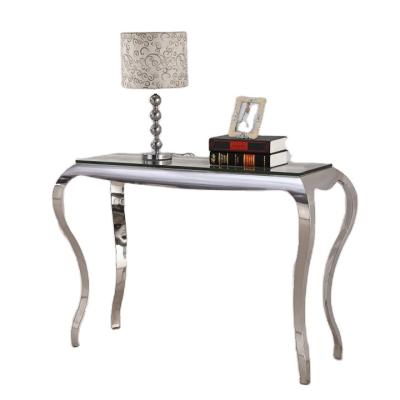 China Entry table C8067 mirrored console table with glass top for sale