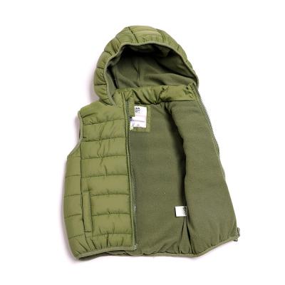 China Casual Warm Hooded Winter Outerwear Coats Kid Customized Boys Kids Vest for sale