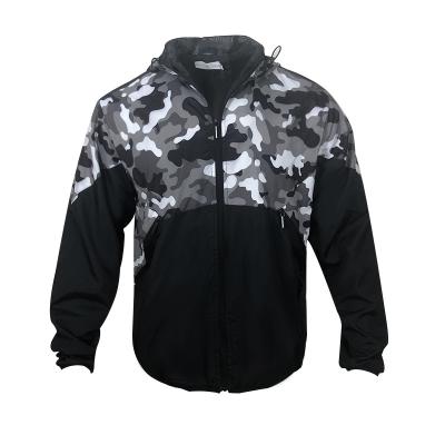 China Durable Black Blank Sweatsuit Anorak Camouflage Waterproof Anorak Jackets With Hoodie for sale