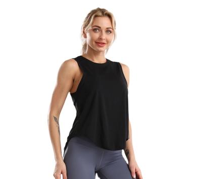 China Women's Breathable Mesh Back Loose Mesh Top Wear Yoga Tops Sports Quick Dry Sleeveless External Fitness Blanket-UPS for sale