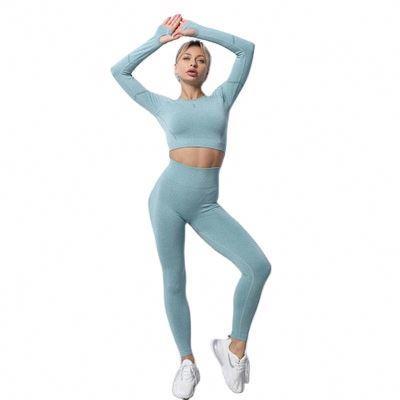 China Breathable Fitness And Yoga Wear Uniooo Yoga Suit Sport Plus-Size Women's Long Sve Sets Activeyoga Sets Sports Bra For Women 1PC for sale