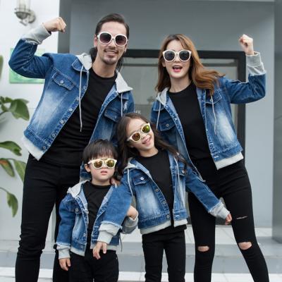 China KS3561 family casual anti-pilling clothes tore parent child jacket fashion family hooded jacket for sale