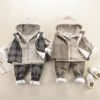 China Boys Anti-Shrink Clothes Toddler Winter KS1753 Fashion Match Baby Clothes Set 3 Pieces for sale