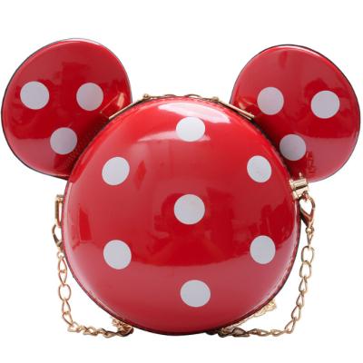 China KS5062 PVC summer girls polka dots bag cute mickey bags 2021 little girls purses shoulder bag for sale