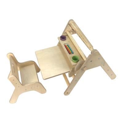 China STUFFED Wooden Triangle Montessori Climbing Set Toddler Gym Set for sale