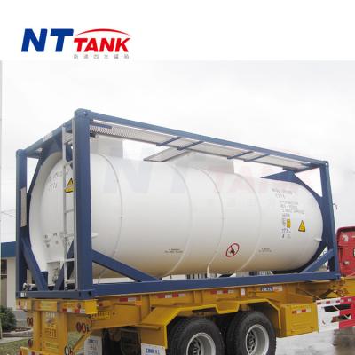 China PE 16mm PE 16mm Stainless Steel Transport ISO Liquid Tank For Acid Container 20 FT for sale