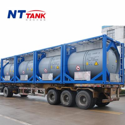 China GB/T 1591-Q345D GB/T 1591-Q345D 10' Full ISO Clamp Frame Transport ISO Tank Containers For Shipping for sale