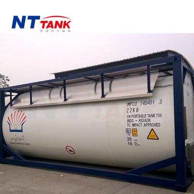 China GB/T 1591-Q345D GB/T 1591-Q345D 24000L T50 portable transport gas lpg ISO tank container for sale