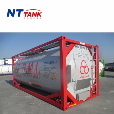 China Best Price GB/T 1591-Q345D GB/T 1591-Q345D 10900L Liquid Portable Food Grade ISO Tank Container 20ft for sale