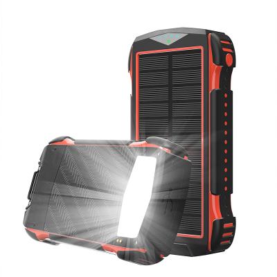 China baiyu support charging power bank 20000mah fast mobile portable sun power bank solar phone charger for sale