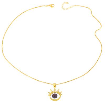 China CLASSIC New Design Fashion Silver Wholesale Women Eyes With Eyelash 18K Gold Necklaces Pendant Jewelry for sale