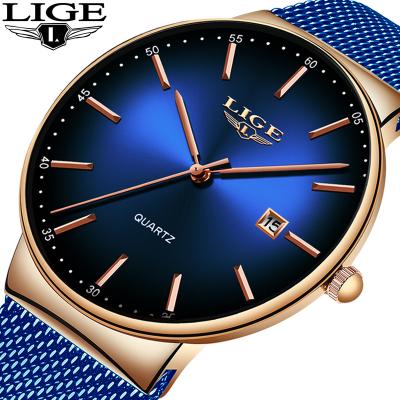 China Full LIGE Calendar Ladies Watch Brand Luxury Women Watches Waterproof Rose Gold Stainless Steel Quartz Calendar Wristwatch Watch Woman for sale