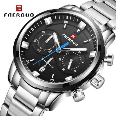 China FAREDOU Automatic Date Top Brand Sports Quartz Watches Stainless Steel Luxury Watch Male Waterproof Wristwatch For Men Reloj Hombre for sale