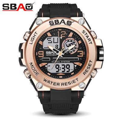 China Fashion SBAO 8025 Chronograph Sports Top Brand Mens Watches Luxury Military Quartz Watch Men Waterproof S Shock Clock Relogio Masculino for sale