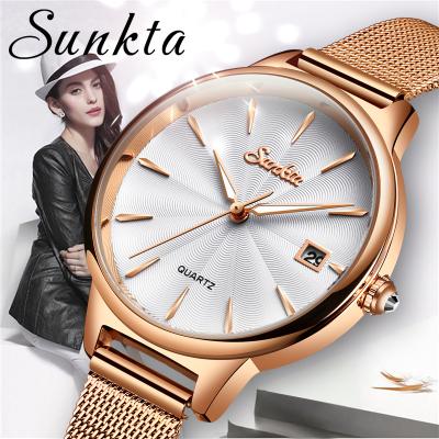 China New Water Resistant SUNKTA Women Watches Business Quartz Watch Ladies Top Brand Luxury Female Wristwatches Relogio Girl Clock for sale