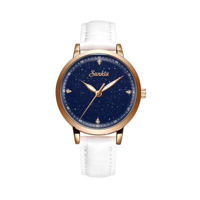 China New SUNKTA Water Resistant Women Leather Simple Waterproof Wristwatch Relogio Feminino Diamond Clock Casual Fashion Watch Women Watch for sale