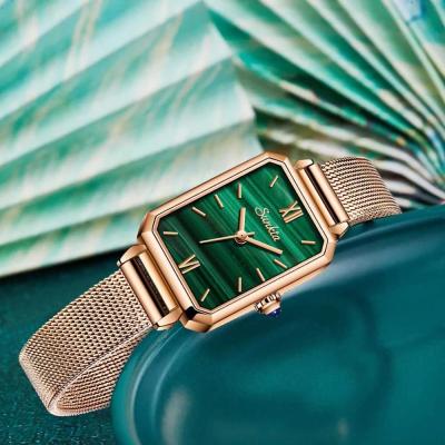 China SUNKTA Japan Water Resistant Quartz Dress Women Watches Ultra-thin Ladies Synchronize High Quality Waterproof Wristwatch Small Green Watch for sale