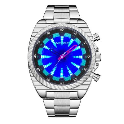 China 3 Atm Waterproof Luxury Water Resistant Men's Watch LED Back Light Sports Wristwatches Large WEIDE Dial Quartz Watch UV2008 for sale