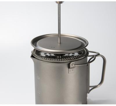 China Limited Time Offer Outdoor Pure Titanium Thermos Tea Maker Vacuum Coffee Pot for sale