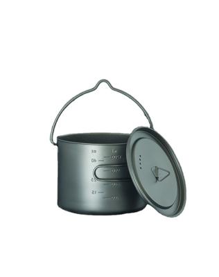 China High performance outdoor exquisite durable outdoor camping titanium hanging pot for sale