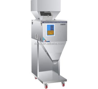 China Food Powder Semi-automatic Single Pouch Bag Weighing Granule Semi-automatic Spice Filling Machine Single Head Food Powder Filling Machine for sale