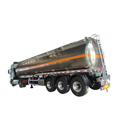 China Lightweight Fuel Tank Semi Trailer Tri Axle 42000L 45000L Aluminum Alloy Oil Carrier Trailer For Sale for sale