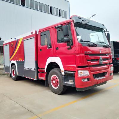 China Rescue Fire Engines Howo Forest Fire Fighting Emergency Truck With 8000 Liters Water Tank for sale