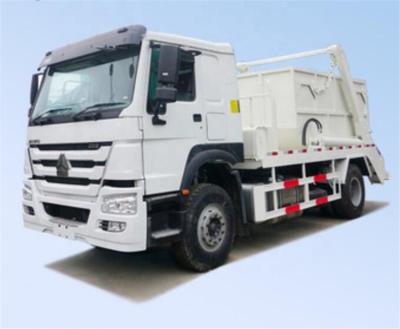 China Construction worksÂ   HOWO 15cbm Swing Garbage Truck , Low Cost Collector Skip Loader Waste Truck For Sale for sale