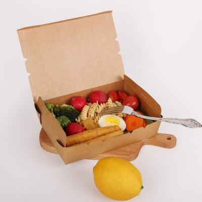 China Disposable Paper Food Box Fast Food Paper Lunch Box for sale