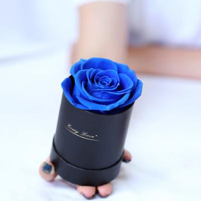 China Real Nature Preserved Rose ZanTe Wholesale Eternal Wedding Rose Gift Valentine Rose Box Single Preserved Eternal Red Blue Rose For Girls for sale