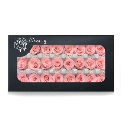 China ZanTe 2022 Natural Wholesale Preserved Nature Flower 2-3cm Natural Colored Preserved Roses In Box Order for sale