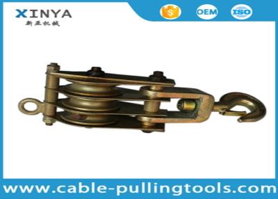 China Three Wheels 30KN Steel Pulley Block Snatch Block for Rope Pulling for sale