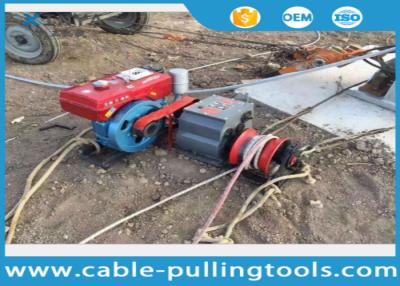 China Portable 1T Diesel Engine Electrical Wire Pulling Tools With Dyneema Rope for sale