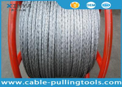 China Anti Twist  Galvanized Steel Rope For Cable Pulling During Overhead Line Tranmission for sale