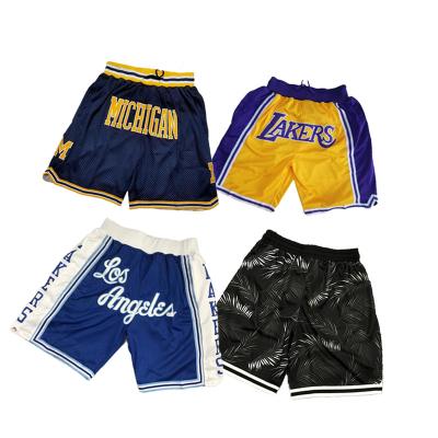 China High Quality Breathable Mesh Pocket Basketball Shorts America USA Teams Men Chicago Embroidered Bulls 30 Quick-Drying Factory Price for sale