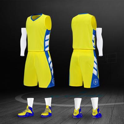 China Breathable Cheap Simple Basketball Uniforms Design With Name And Logo Youth Custom Logo Retro Basketball Tank Top Set for sale