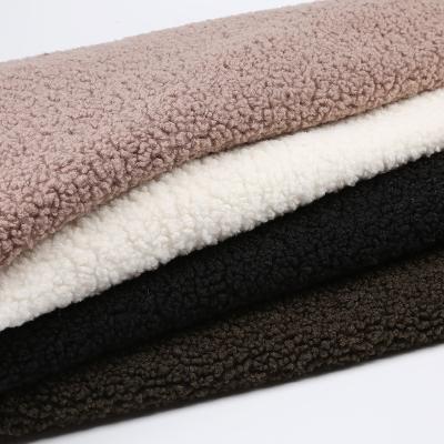 China Memory ETong Factory Directly Factory Polyester Sherpa Fleece Fake Sheep Lamb Faux Fur Fabric,Polyester Artificial Fur Fabric for sale