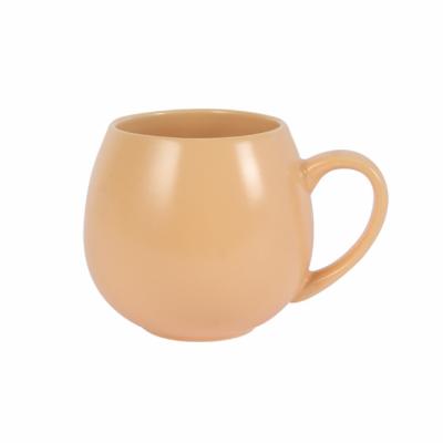 China 330ml Viable 10oz Bulk Creative Custom Orange Ceramic Tea Cups Korean Colorful Coffee Cups for sale