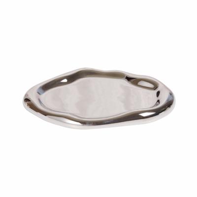 China Jewelry Disply Tray Ceramic Ring Jewelry Display Tray With Custom Logo Print Ribbon Cloud Shaped Decorative Jewelry Ring Holder Tray for sale