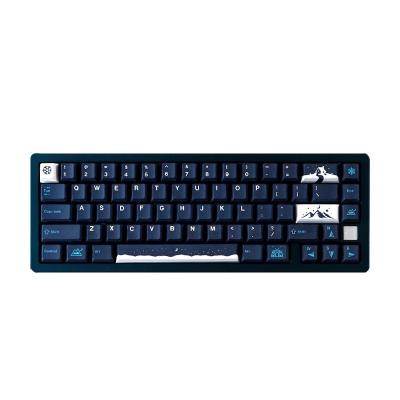 China Wear Resistance Snowy Night Keycaps PBT 5 Sides Dye Sublimation Keycaps Cherry Profile Keycap 129 Keys/Set With 1.75U 2U Offset For 64 68 84 for sale