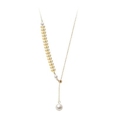 China Wholesale High Quality Korean Style Small Round Shaped Pearl Clavicle Women's Jewelry Chic Necklace for sale