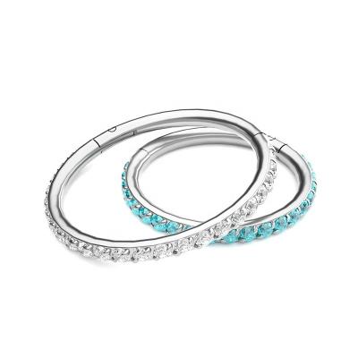 China CLASSIC Hot Selling Product Ring Jewelry Ear Cartilage Blue Round Zircon Perforated Nose Ring for sale