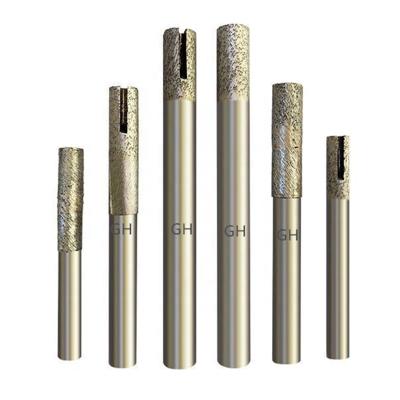 China Bottom CNC Stone Milling Cutter Bottom Slotted Engraving Tool Sintered Diamond Router Bit For Granite Marble for sale