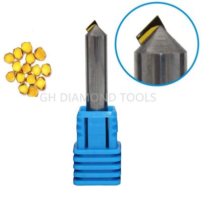 China MCD Tool High Gloss Diamond Milling Cutter Diamond Chamfer Cutter Internal External External Rotating Chamfering Tools For Acrylic Aluminum Brass for sale