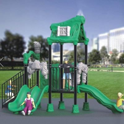 China OEM 2021 Green Outdoor Combination Children's Plastic Slide Slide Playground for sale